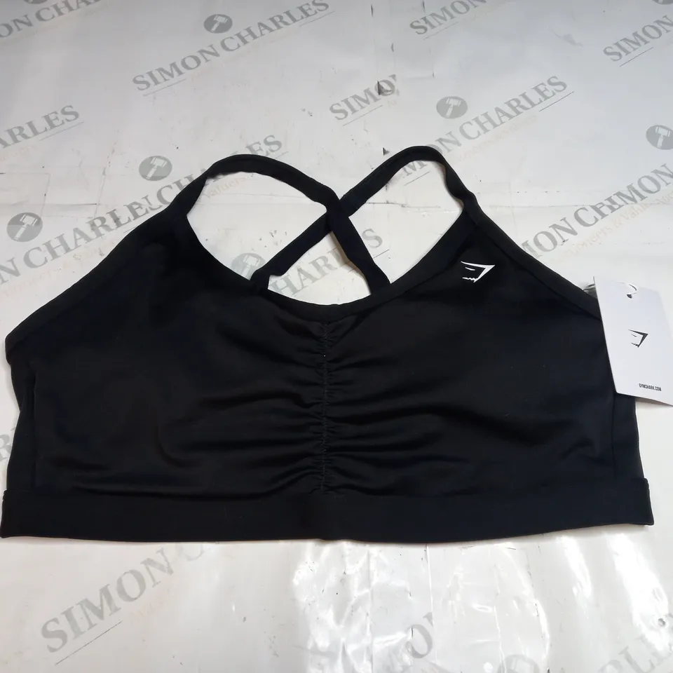 GYMSHARK RUCHED SPORTS BRA SIZE XL