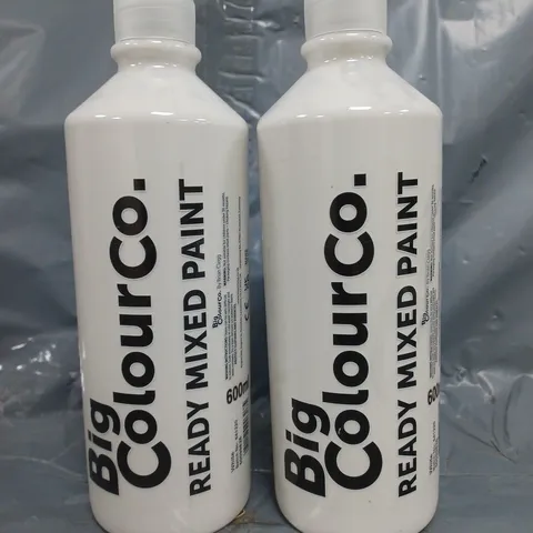 BIG COLOUR CO. READY MIXED PAINT IN WHITE (BOX OF 6 X 600ML BOTTLES) - COLLECTION ONLY