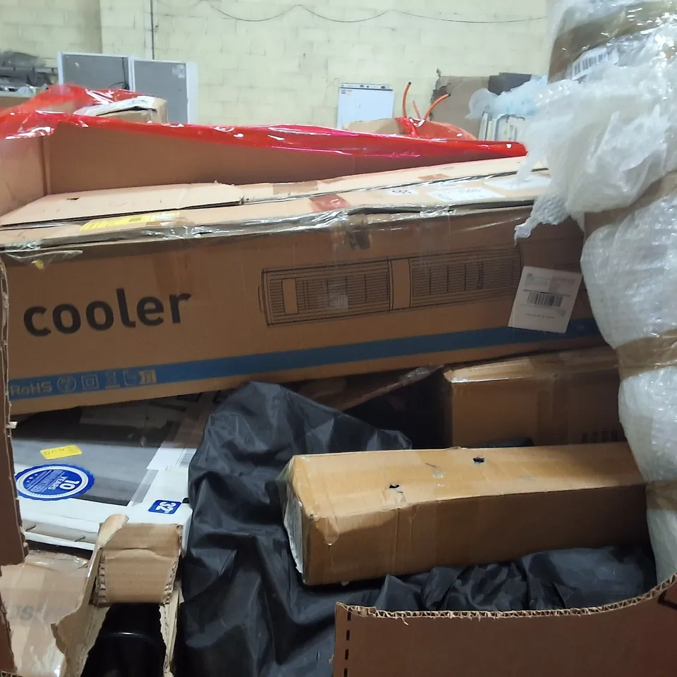 PALLET OF ASSORTED HOUSEHOLD GOODS AND PRODUCTS TO INCLUDE;AIR COOLER,SODA STREAM,PRIVACY SCREEN