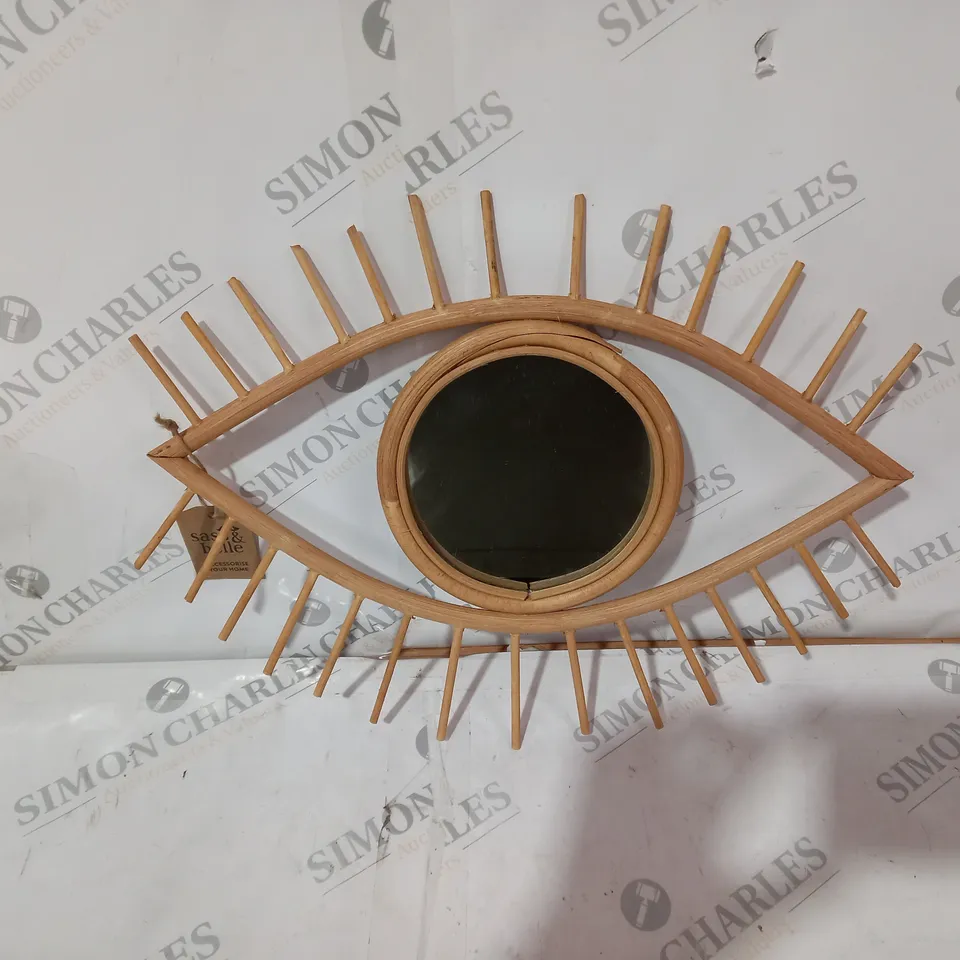 SASS AND BELLE RATTAN EYE MIRROR 