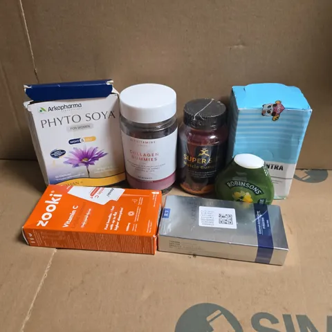 APPROXIMATELY 20 ASSORTED VITAMIN/HEALTH AID PRODUCTS TO INCLUDE PHYTO SOY, MYVITAMINS COLLAGEN GUMMIES, HUMANTRA APRICOT, ETC - COLLECTION ONLY
