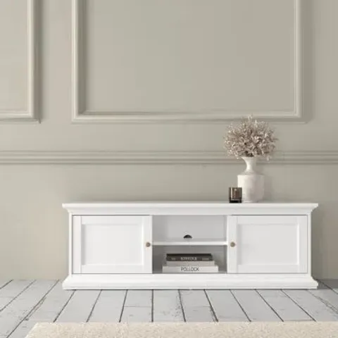 BOXED PARIS TV-UNIT 2 FRAME DOORS -WHITE- [2 BOXES]
