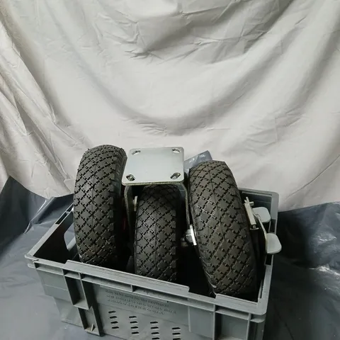 3 X WHEEL PLATE SWIVEL CASTOR