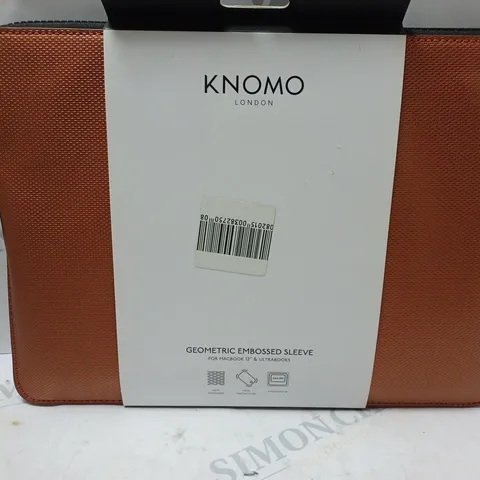 APPROXIMATELY 17 KNOMO LONDON GEOMETRIC EMBOSSED SLEEVE FOR MACBOOK 12"