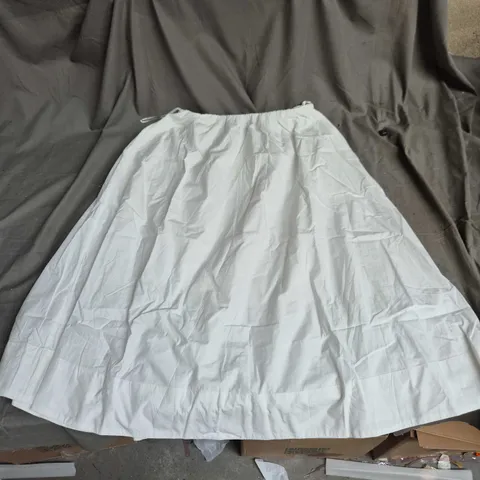 NOBODY'S CHILD WHITE DRESS WITH ELASTIC WAIST, UK 12 (EU 40, USA 8)
