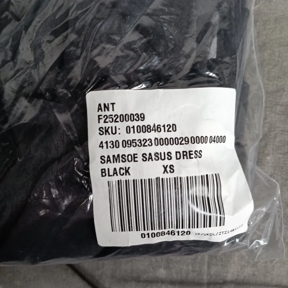 BAGGED SAMSØE SAMSØE DRESS - BLACK - UK SIZE XS