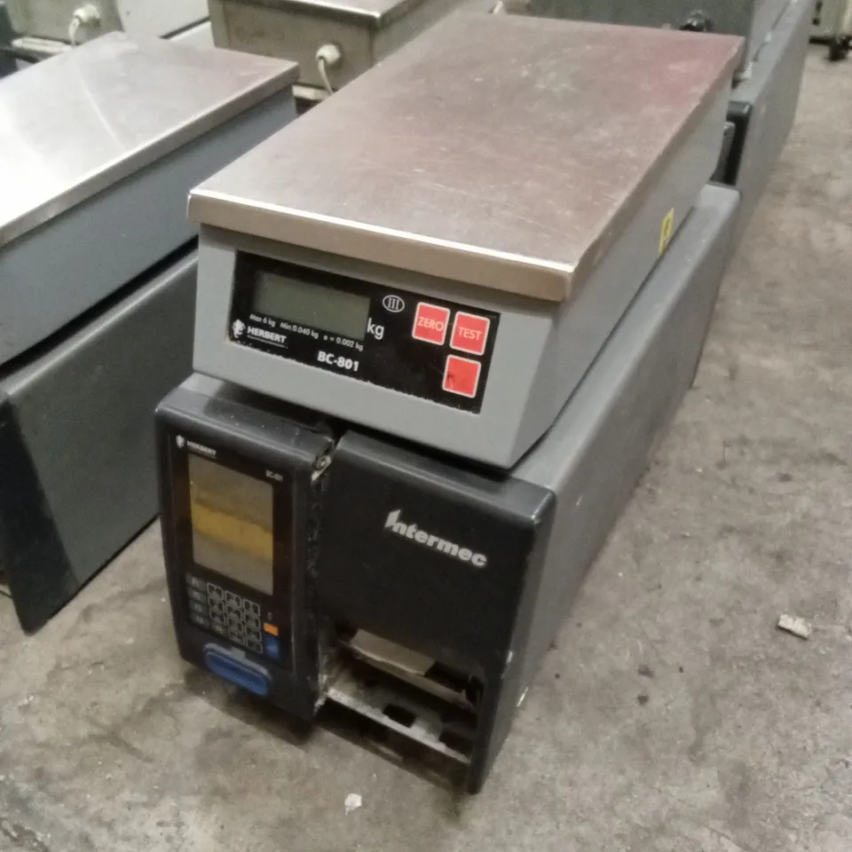 HERBERT BC-801 CHECK-WEIGHING SCALE & LABELER 