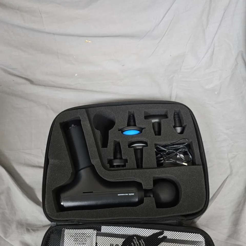 HOMEDICS PRO MASSAGER KIT – HANDHELD PERCUSSION MASSAGER WITH CASE AND ATTACHMENTS