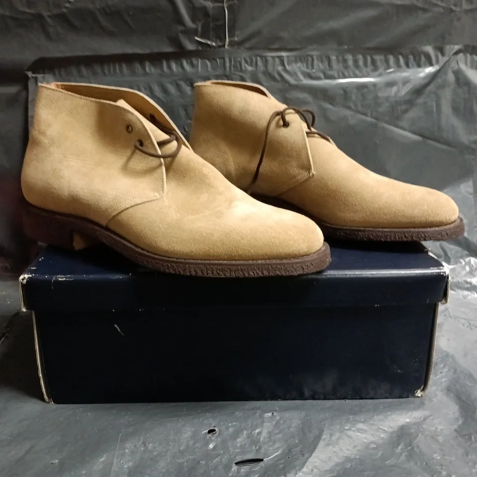 BOXED PAIR OF CHURCH'S SHOES IN SAHARA SIZE UNSPECIFIED