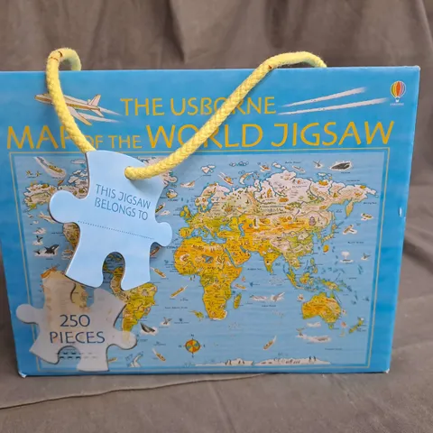 BOXED THE USBORNE MAP OF THE WORLD JIGSAW