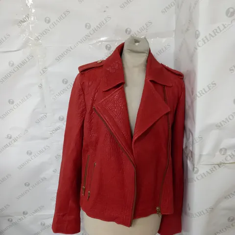 REISS LARGE RED CROC JACKET