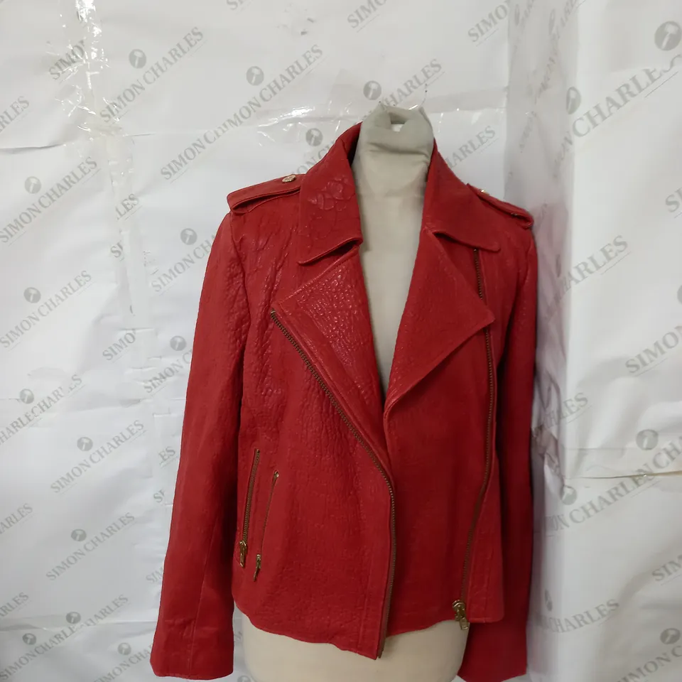 REISS LARGE RED CROC JACKET 