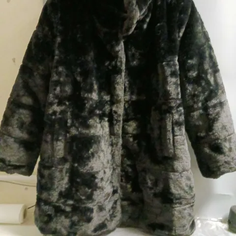 CENTIGRADE LADIES FAIX FUR COAT BLACK SIZE XL