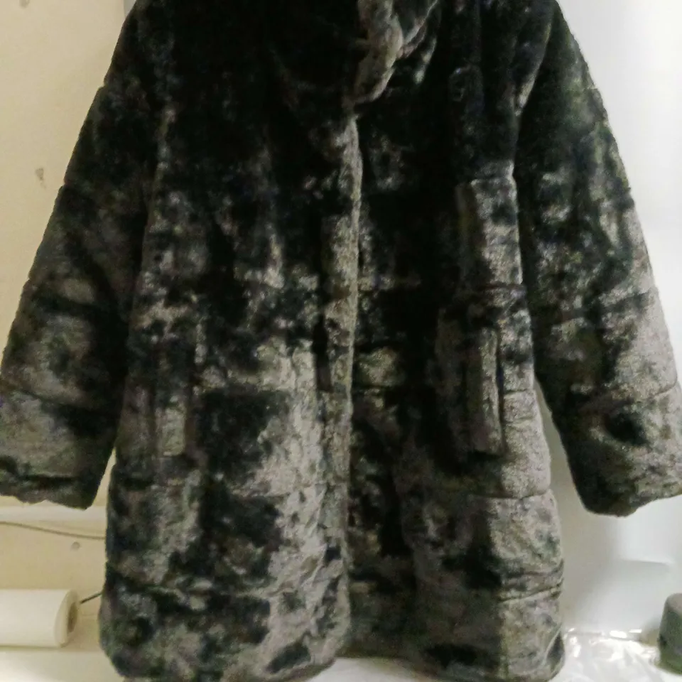 CENTIGRADE LADIES FAIX FUR COAT BLACK SIZE XL