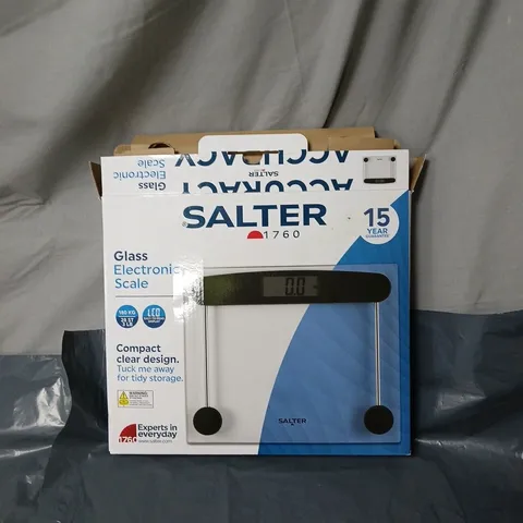 SALTER GLASS ELECTRONIC SCALE – 180 KG CAPACITY – BOXED