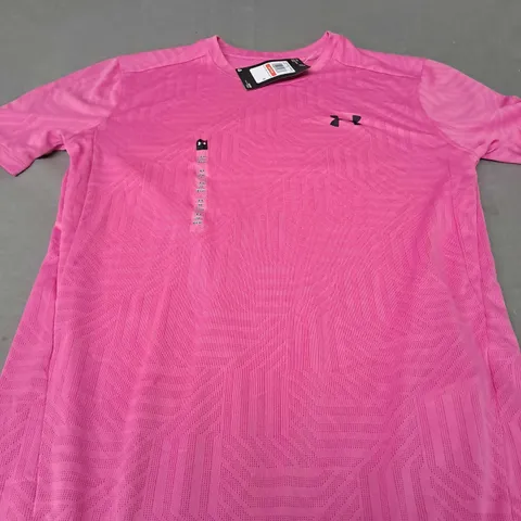 UNDER ARMOUR PINK T-SHIRT - XS