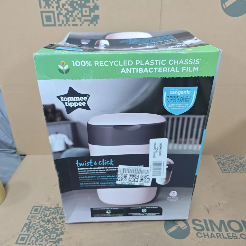 TOMMEE TIPPEE TWIST & CLICK NAPPY DISPOSAL SYSTEM – BOXED (100% RECYCLED PLASTIC CHASSIS)