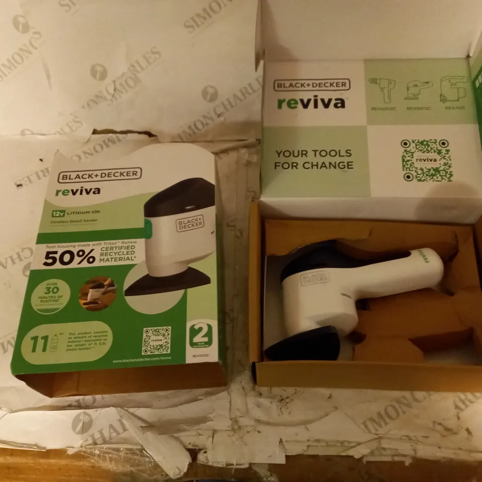 BLACK + DECKER REVIVA 12V LITHIUM ION CORDLESS DETAIL SANDER  RRP £55