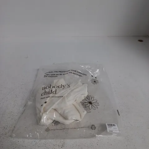 NOBODYS CHILD VERITY TOP LINEN WHITE UK 14