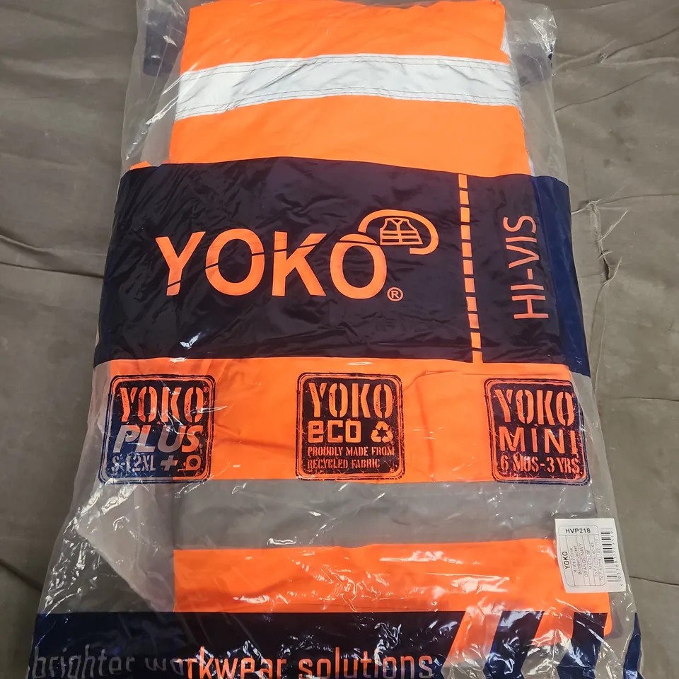 BAGGED YOKO HIVIS 2 TONE BOMBER JACKET/NAVY IN ORANGE - MEDIUM