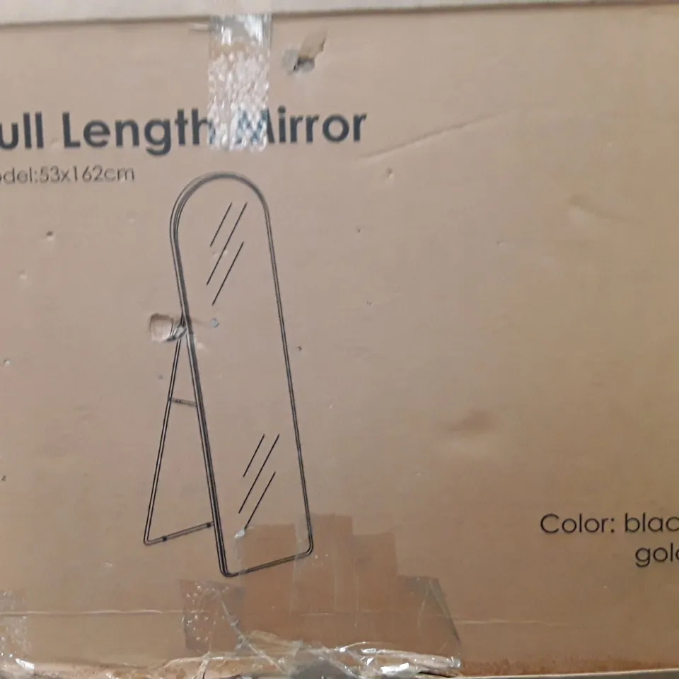 BOXED FULL LENGTH MIRROR - BLACK