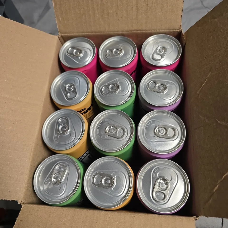 BOX OF APPROXIMATELY 12 ASSORTED LITTLE RICK SPARKLING HEMP DRINK INCLUDING MINT & LIME 330ML