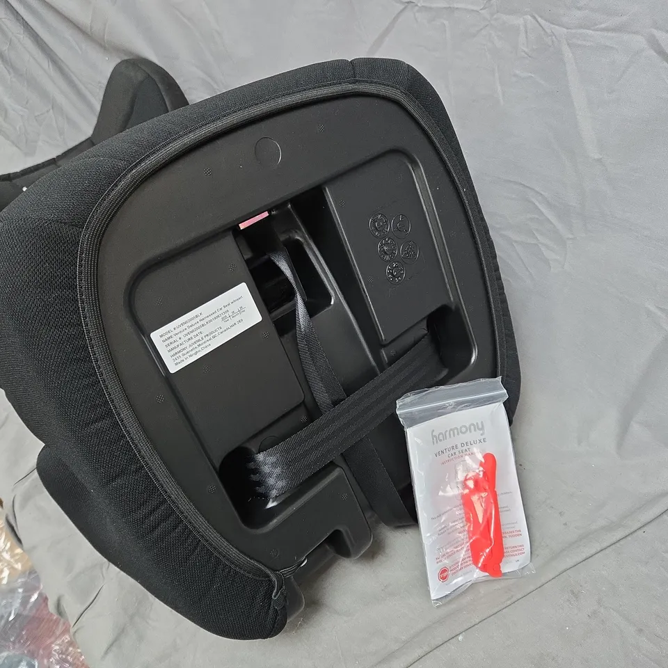 HARMONY VENTURE DELUXE HARNESSED BOOSTER SEAT – BLACK/RED, 9–18 KG