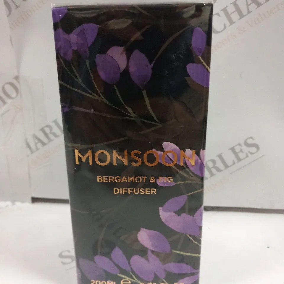 BOXED AND SEALED MONSOON BERGAMOT AND FIG DIFFUSER 200ML