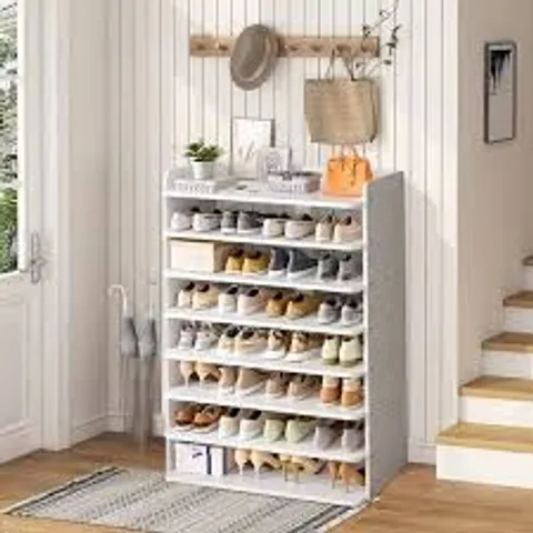BOXED LIVING AND HOME SHOE CABINET - WARM WHITE 82×26×120CM