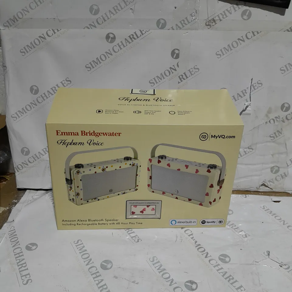 BOXED EMMA BRIDGEWATER- HEPBURN VOICE- AMAZON ALEXA BLUETOOTH SPEAKER