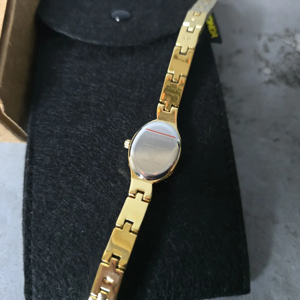 BOXED SEKONDA GOLDEN WHITE DIAL WOMENS WATCH 