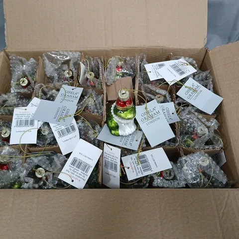 LOT OF APPROXIMATELY 24 GISELA GRAHAM FROG QUEEN CHRISTMAS TREE BAUBLES
