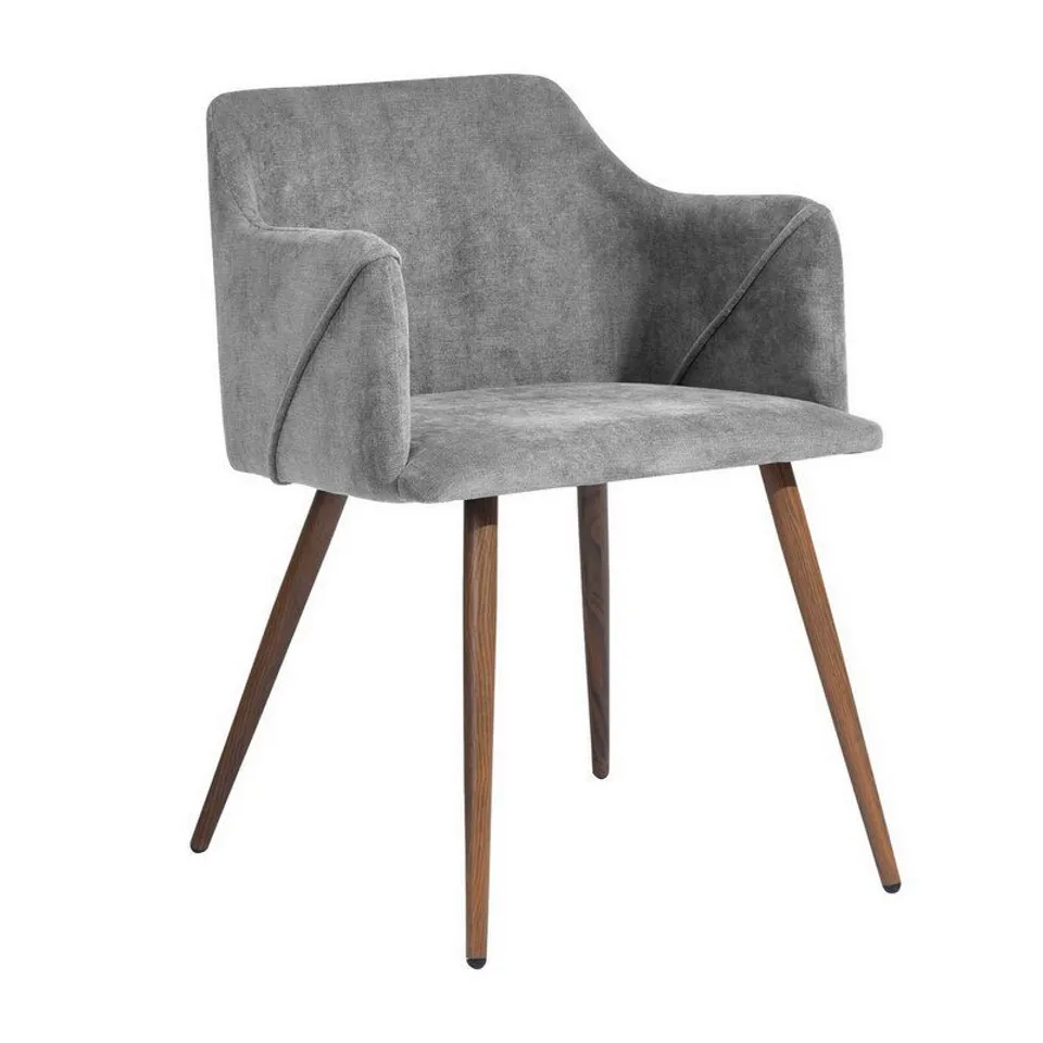 BOXED PAIR OF ARIANA UPHOLSTERED DINING CHAIRS - GREY