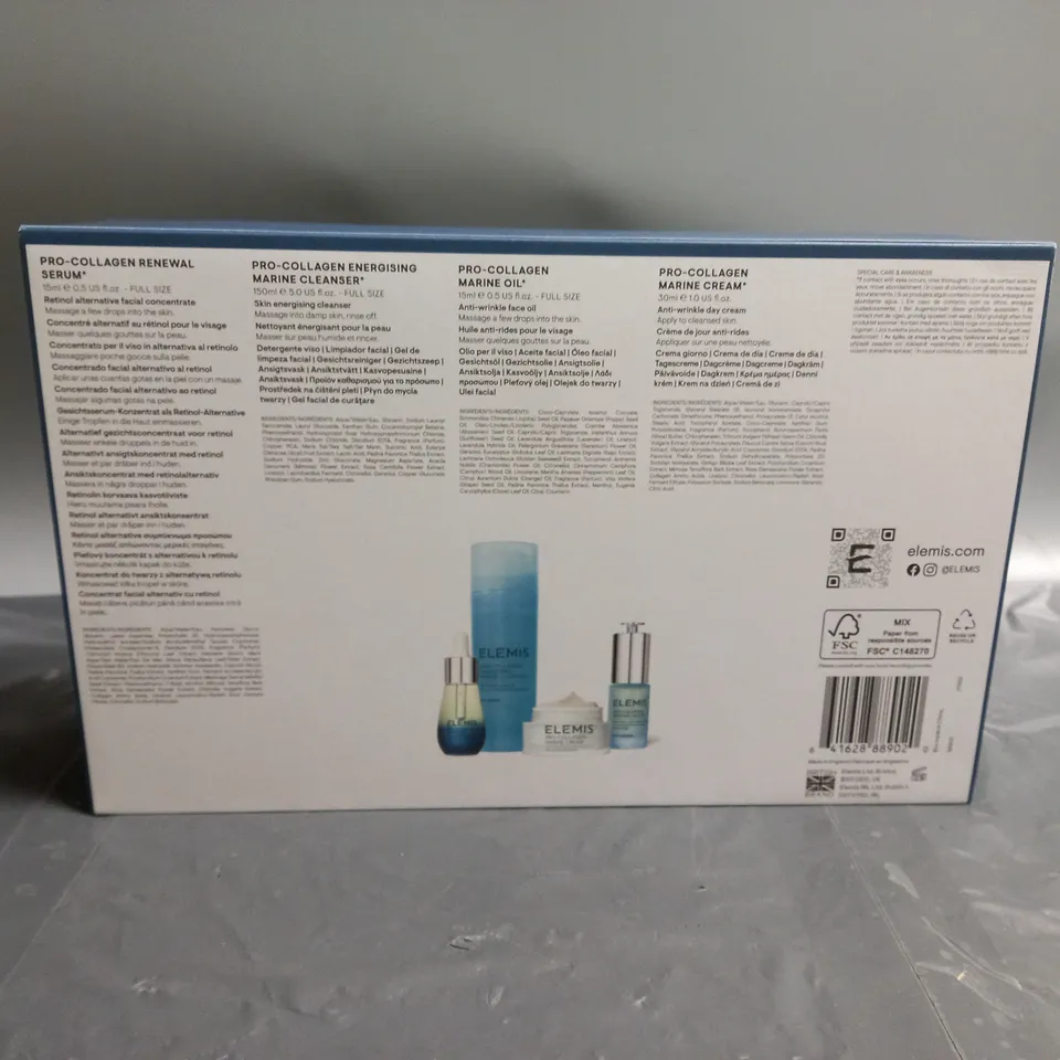 ELEMIS AGE DEFYING BESTSELLERS SET INLCUDING PRO-COLLAGEN MARINE CREAM (30ML), PRO-COLLAGEN MARINE OIL (15ML), PRO-COLLAGEN ENERGISING MARINE CLEANSER (150ML), ETC. 