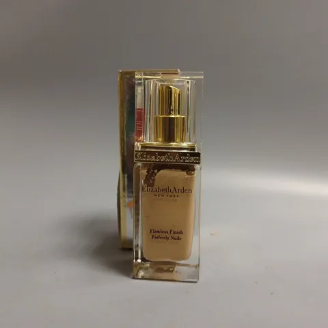 BOXED ELIZABETH ARDEN FLAWLESS FINISH PERFECTLY NUDE MAKEUP SPF15 FOUNDATION 30ML SOFT BEIGE