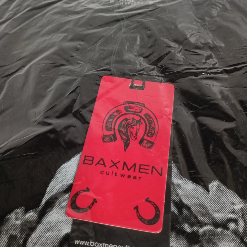 BAXMEN CULT WEAR T-SHIRT – BLACK, UK L
