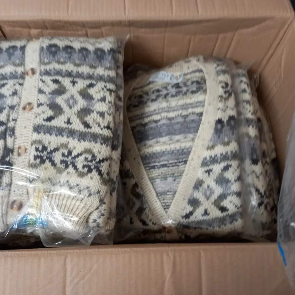 LOT OF APPROXIMATELY 15 AS NEW OPEN DITCH CARDIGANS - SIZE UNSPECIFIED