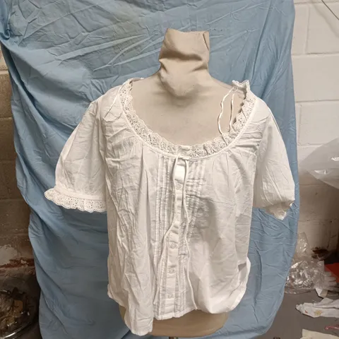 NOBODYS CHILD LUMI BLOUSE WHITE UK SMALL TAGGED