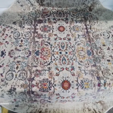 NOURISON VINTAGE KASHAN COLLECTION IN IVORY COLOUR 120CMX120CM ROUND