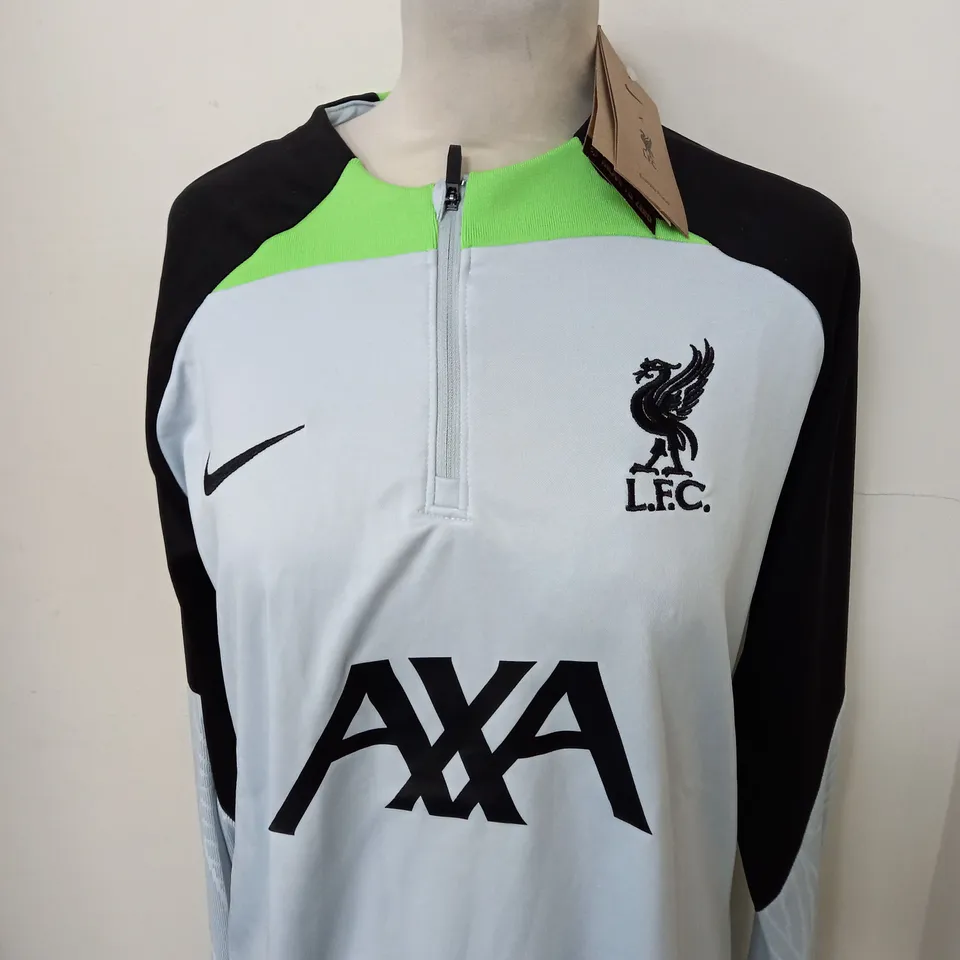LIVERPOOL FC 1/4 ZIP TRAINING SHIRT SIZE S