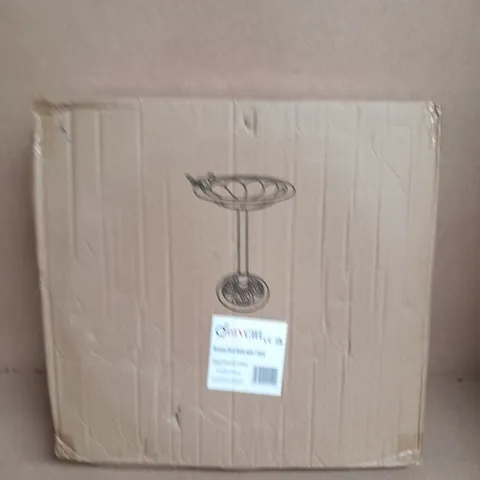BOXED BRONZE BIRD BATH