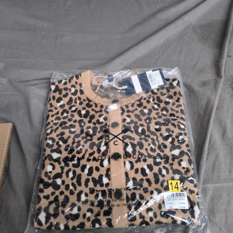 CREW CLOTHING COMPANY LEOPARD PRINT CARDIGAN – WOMEN'S UK 14