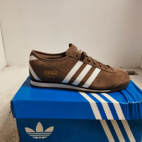 ADIDAS ITALIA 70S BROWN SUEDE TRAINERS – UK 7