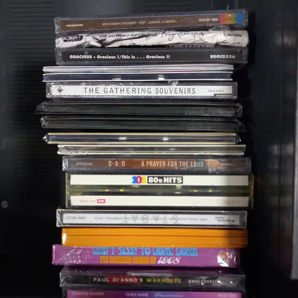 APPROXIMATELY 20 ASSORTED CD ALBUMS TO INCLUDE GRACIOUS, 101 80S HITS, CHEZ KANE ETC