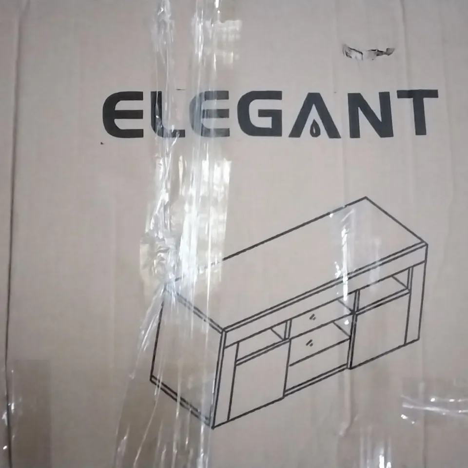 BOXED ELEGANT WHITE TV STAND (1 BOX)