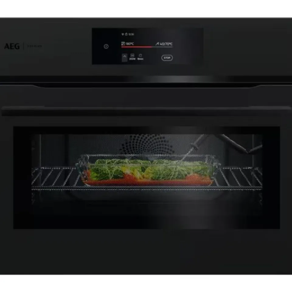 AEG CM7600T 8000 SERIES 44L BUILT-IN COMBI MICROWAVE OVEN MEALASSIST BLACK