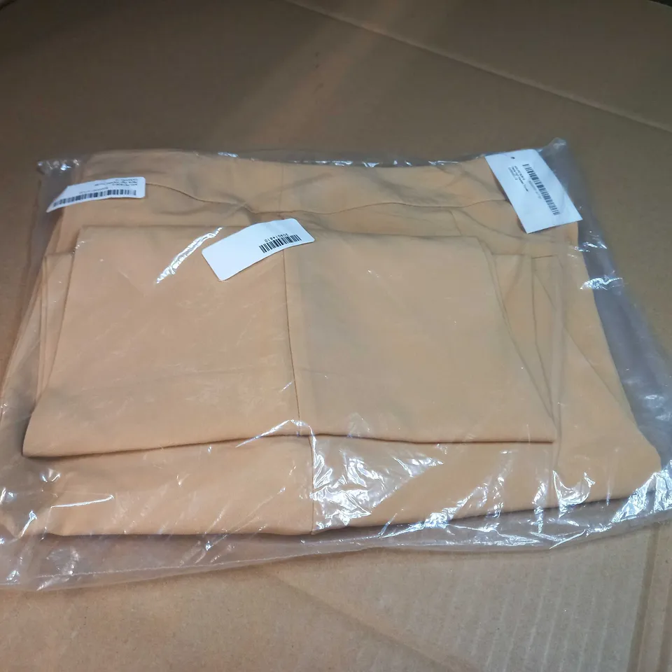 DOROTHY PERKINS CARAMEL PETITE HIGH WAISTED TROUSERS - SIZE 12