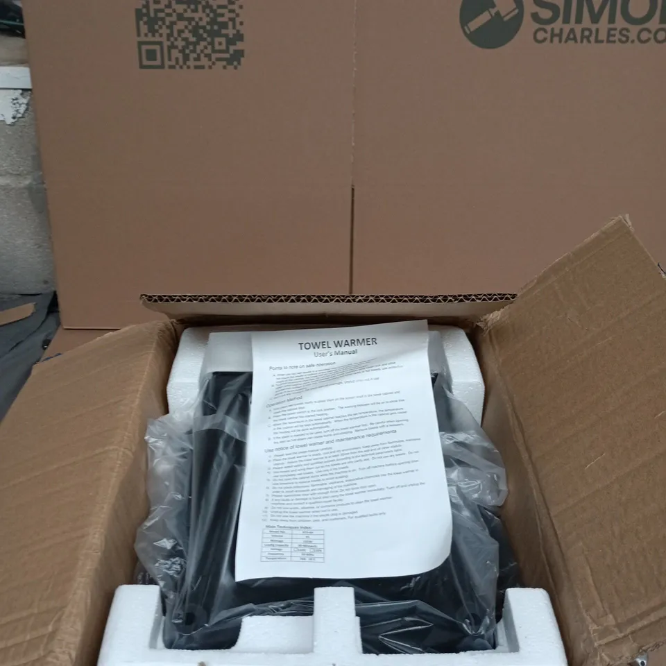 TOWEL WARMER DEVICE RTD-8A BLACK BOXED