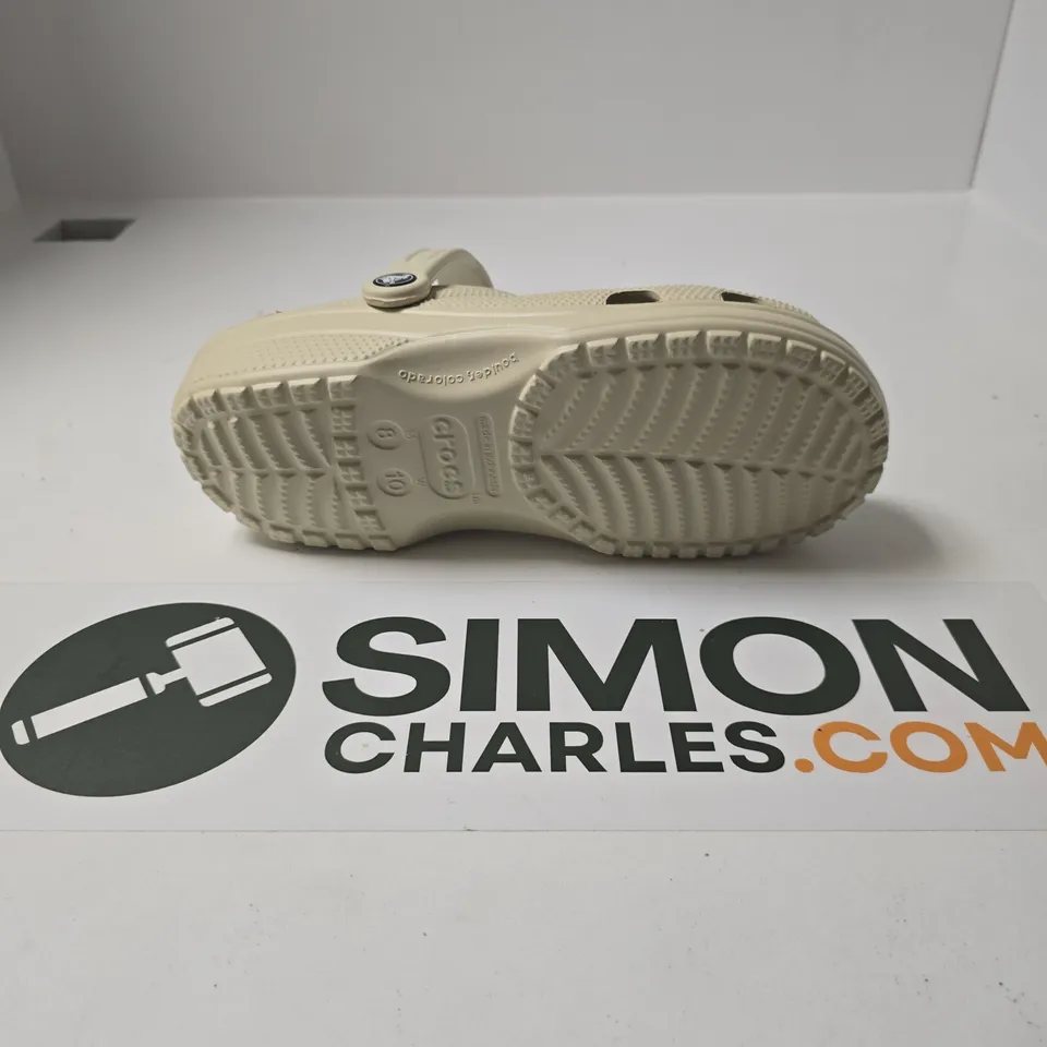 UNBOXED PAIR OF CROCS CLASSIC CLOGS IN BONE - M7/W8