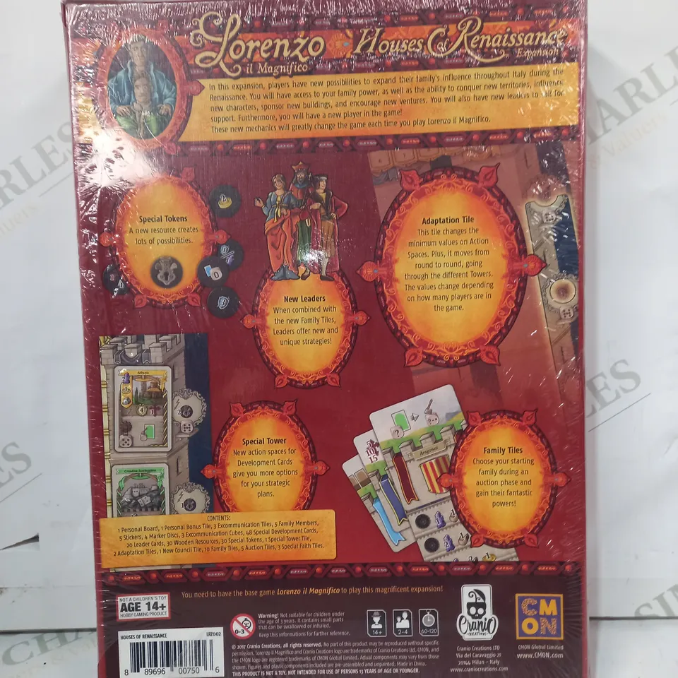 LORENZO IL MAGNIFICO HOUSES OF RENAISSANCE EXPANSION